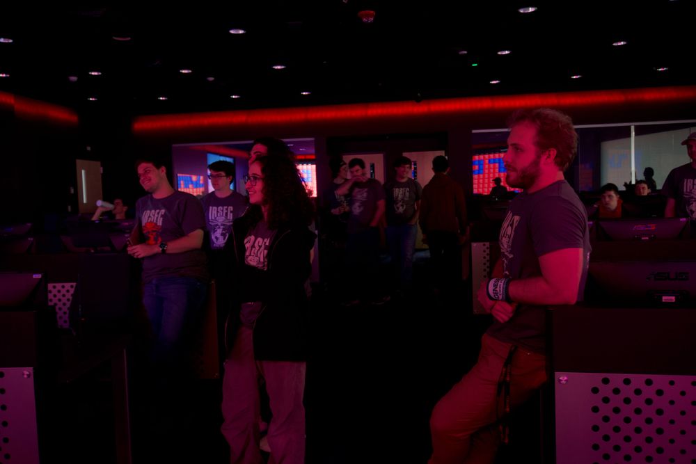 RITSEC students collaborating in the Cyber Range